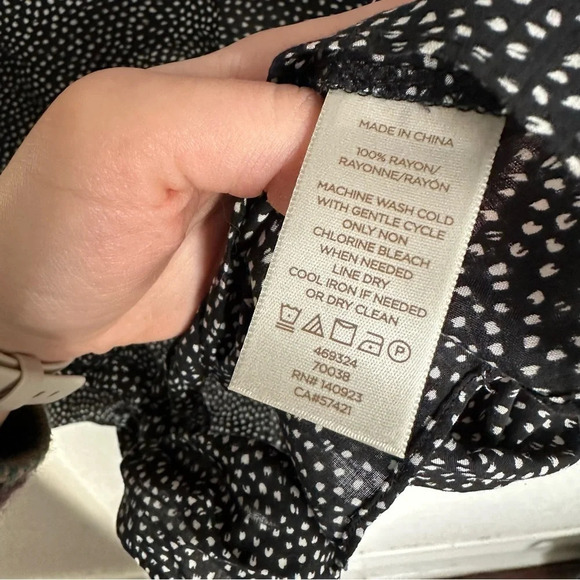 LOFT polka dot speckled tie front cardigan - Picture 6 of 7